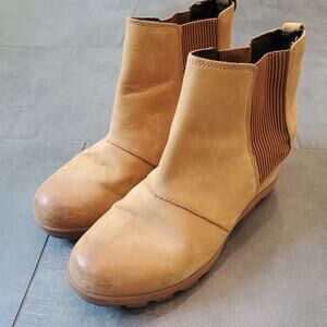 Sorel Boots (Womens 11) Joan Of Arctic Wedge II Brown Ankle Booties NL3022-224